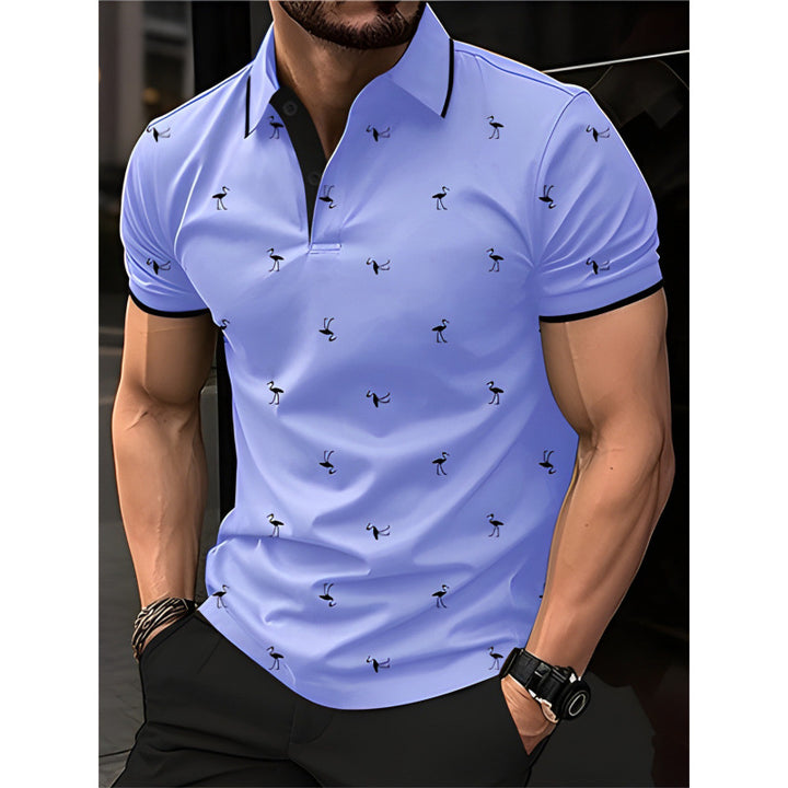 Herren Freizeit Bedrucktes Polo-Shirt Echoarchiv