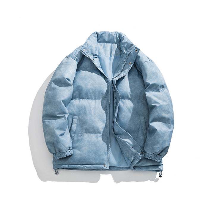Herren Gepolsterte Steppjacke mit Samtoptik, Kastenform und hohem Stehkragen Echo Archiv