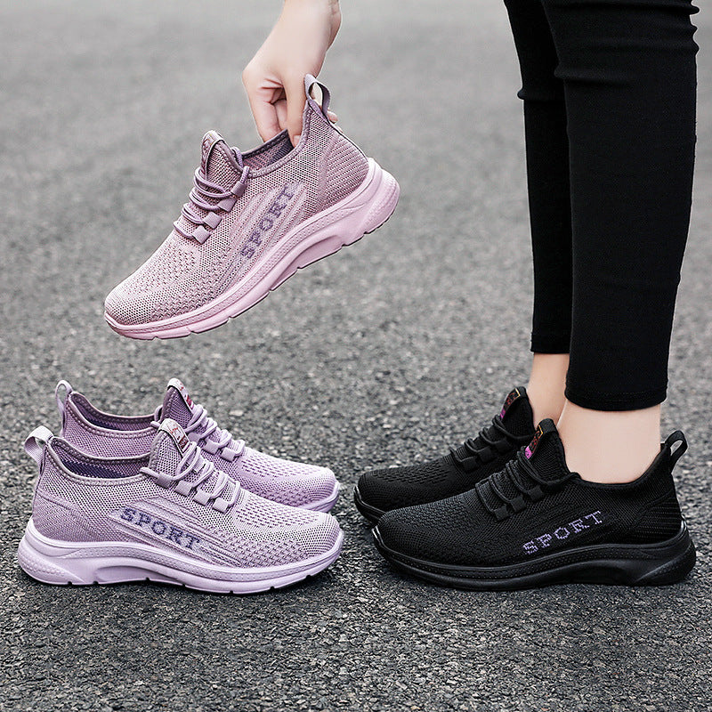 Damen nan atmungsaktive Strick-Sport-Sneaker mit elastischem Einstieg, gepolsterter Innensohle und flexibler EVA-Dämpfung Echo Archiv