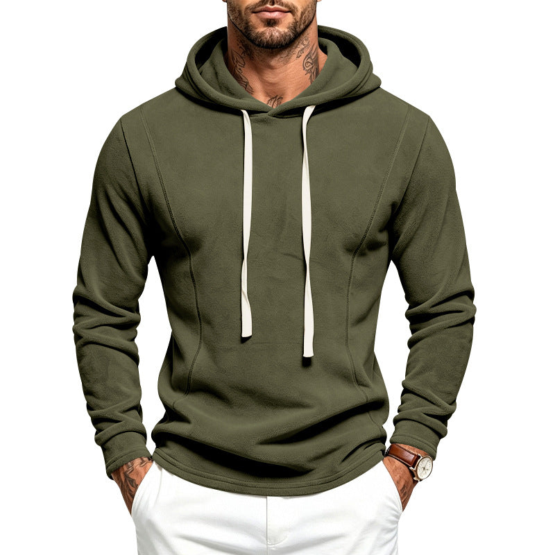Herren Flauschiger Kapuzenpullover aus Teddy‑Fleece mit Tunnelzugsaum Echoarchiv