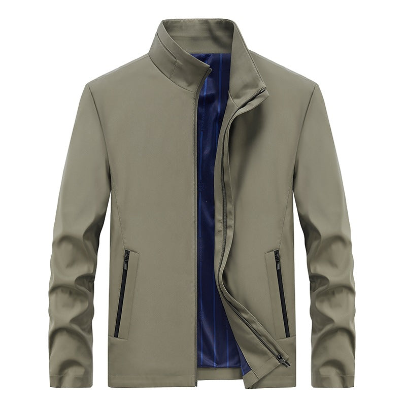 Herren Urbaner Softshell-Übergangsblouson mit Stehkragen, verdecktem Reißverschluss & feinem Innenfutter Echoarchiv
