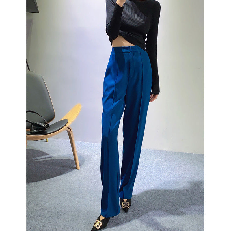 Damen Elegante und schicke Hochtaillierte Stoffhose Echoarchiv