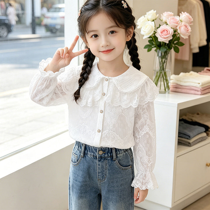 Damen elegante Spitzenbluse Echo Archiv