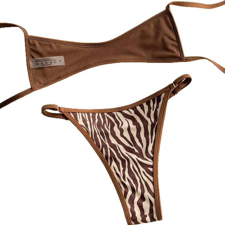 Damen Zebra-Print Bikini Set Echo Archiv
