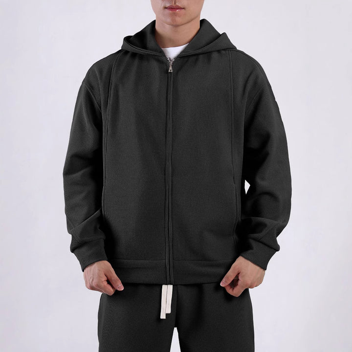 Herren Freizeitjacke mit strukturiertem Design und praktischen Taschen Echoarchiv