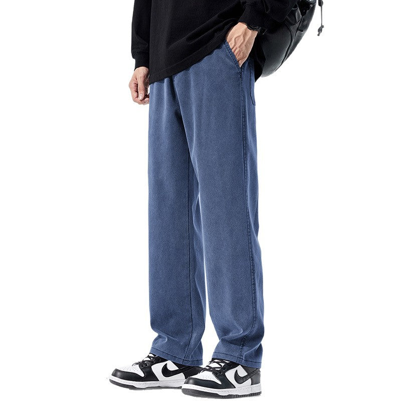 Herren Locker geschnittene Jeanshose mit Vintage-Waschung und geradem Bein Echo Archiv