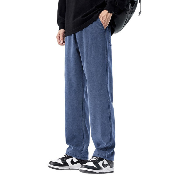 Herren Locker geschnittene Jeanshose mit Vintage-Waschung und geradem Bein Echo Archiv