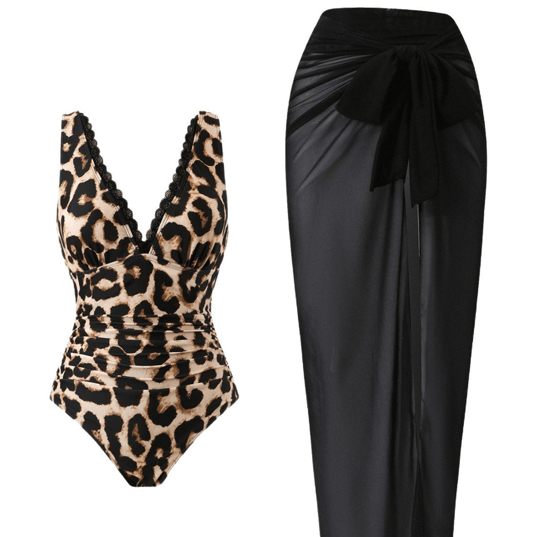 Damen Badeanzug mit drapiertem Rock – Maréssa