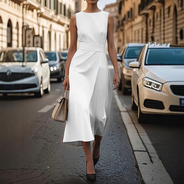 Damen Elegantes Maxikleid mit Echoarchivrnem Schnitt und feinen Plissée-Details Echoarchiv