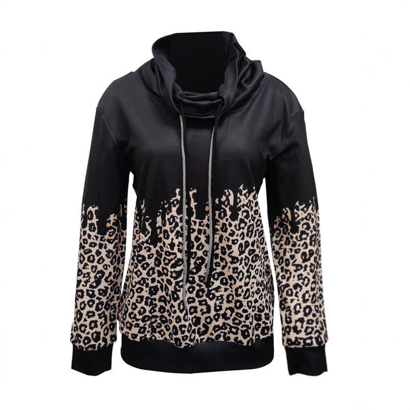 Damen Kapuzenpullover mit Leoparden-Print und Tropfen‑Effekt – Avérine