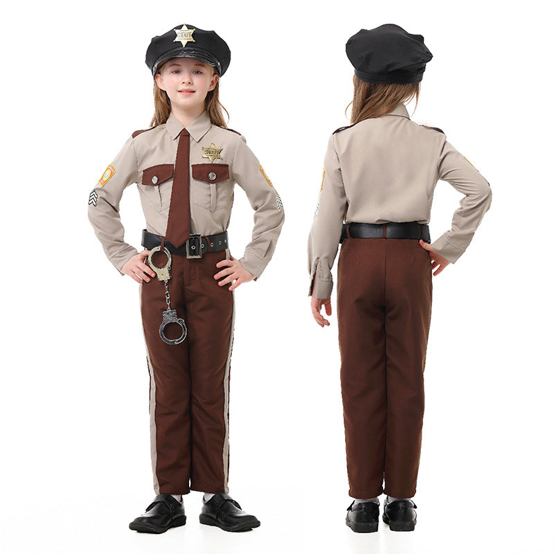 Herren Polizei Kostüm mit dekorativem Uniform und Zubehör Echo Archiv