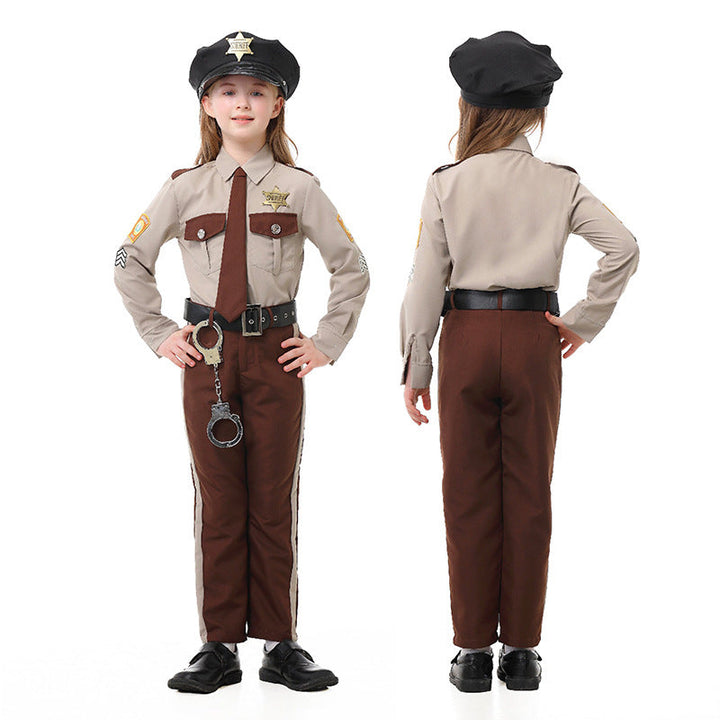 Herren Polizei Kostüm mit dekorativem Uniform und Zubehör Echo Archiv