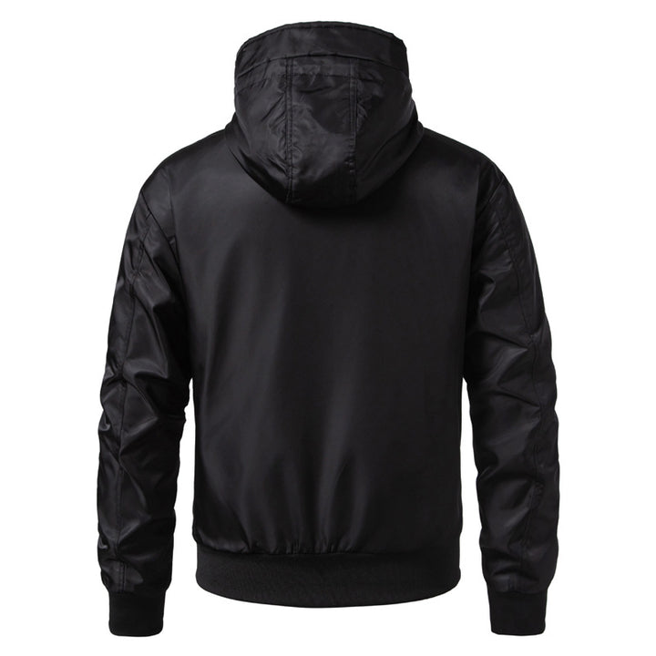 Herren Kapuzen-Bomberjacke im urbanen Retro‑Look mit Kontraststreifen, windabweisender Außenlage und Rippbündchen Echo Archiv