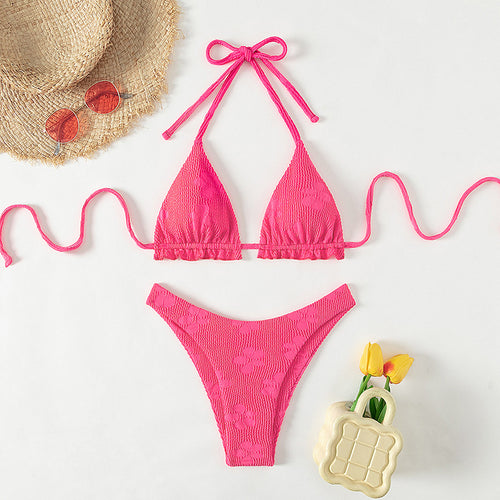 Damen Triangel-Bikini mit raffinierten Rüschen- und Bindedetails Echo Archiv