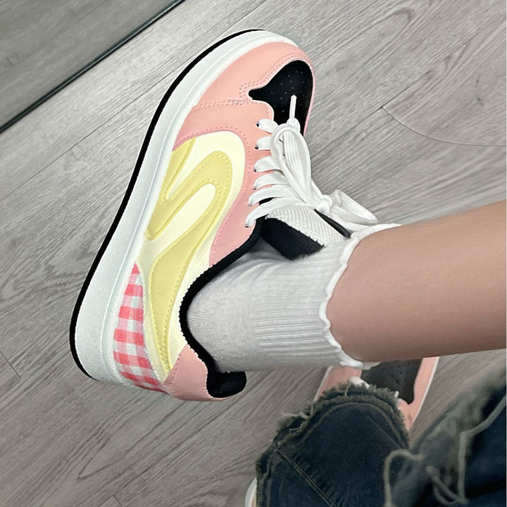 Damen Sneakers mit modischen Karodetails und atmungsaktiver Laufsohle Echo Archiv
