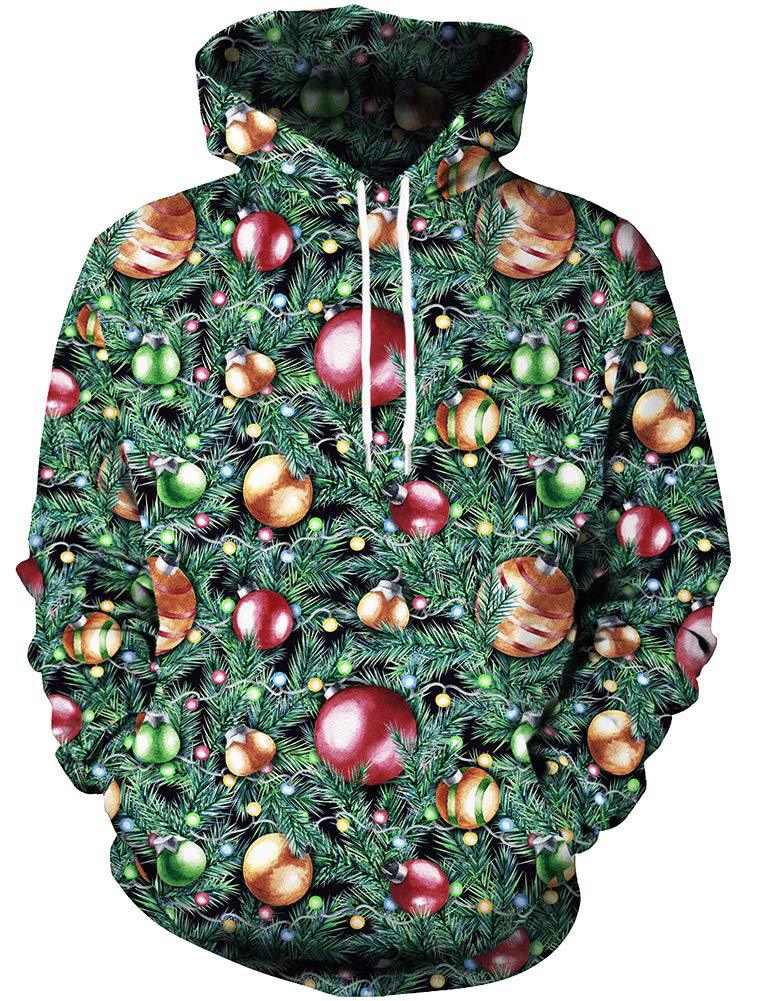 Damen Lustiger Kapuzenpullover mit weihnachtlichem DJ-Motiv Echoarchiv