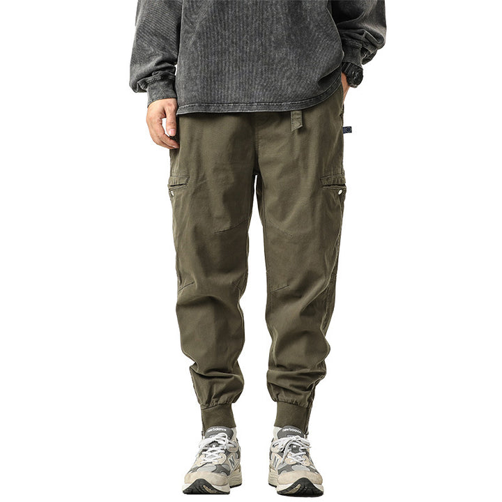 Herren Cargohose im Jogger-Stil mit elastischem Bund, Bündchen und Utility-Taschen Echo Archiv