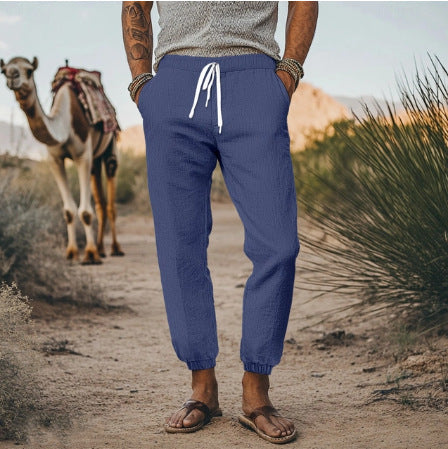 Herren lässige Reisen-Cargo-Hose mit elastischem Bund und praktischen Taschen Echoarchiv