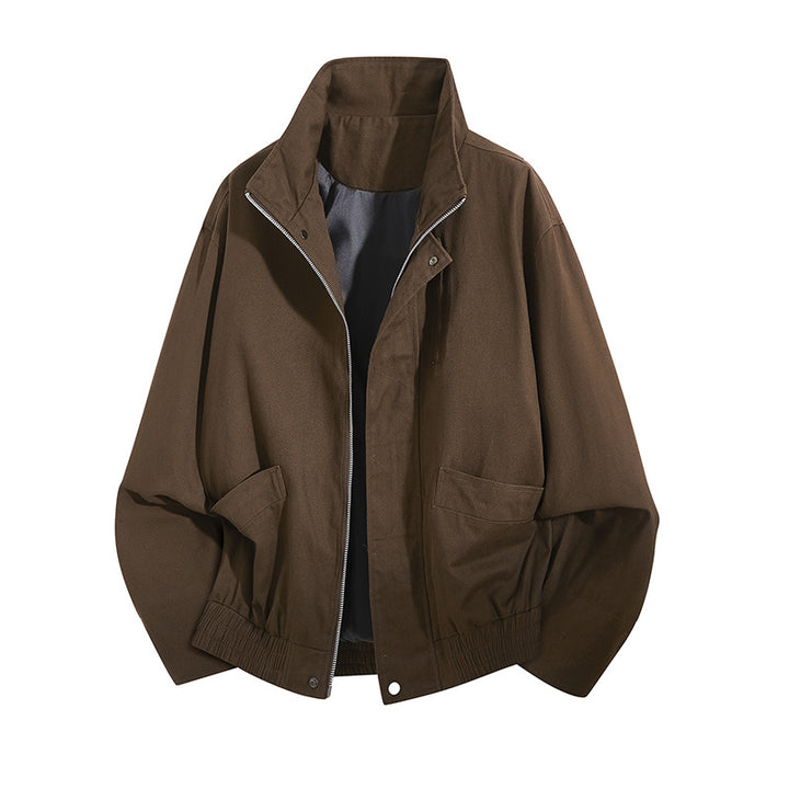 Herren Leichte Utility-Blousonjacke mit Stehkragen und elastischem Saum Echoarchiv