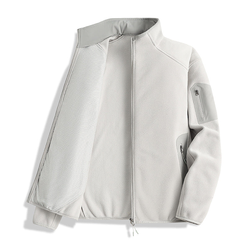 Herren Fleecejacke mit Stehkragen und Softshell-Einsätzen Echo Archiv