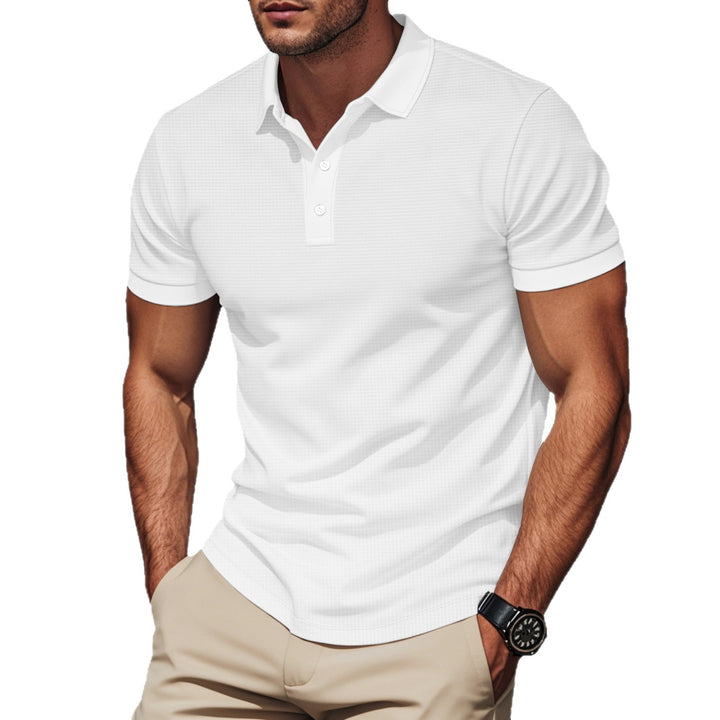 Herren Polohemd mit strukturiertem Design und komfortablem Kragen Echoarchiv