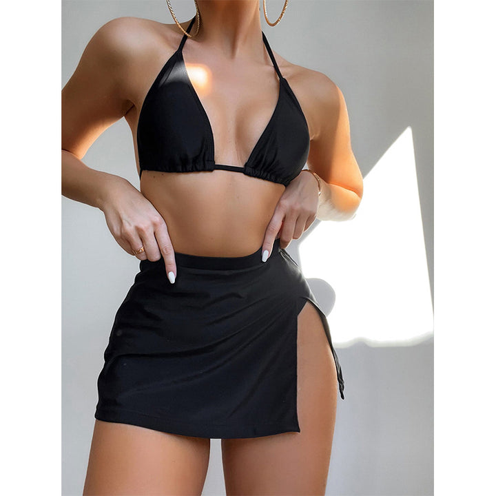 Damen Bikini mit elegantem Wickelrock und dekorativer Muschel-Applikation Echo Archiv