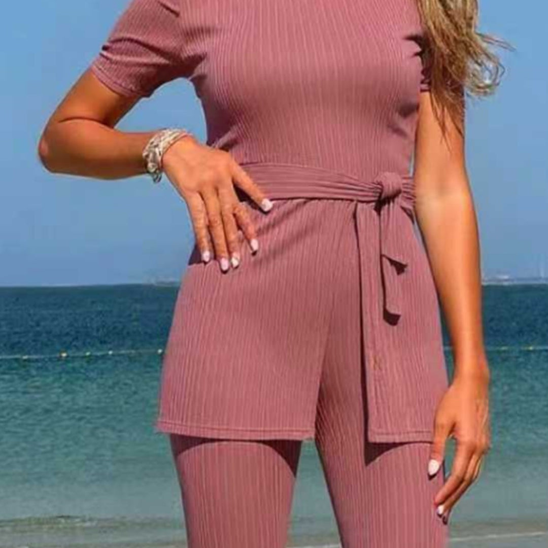Damen sportliches Lounge-Set mit Bindegürtel Echo Archiv