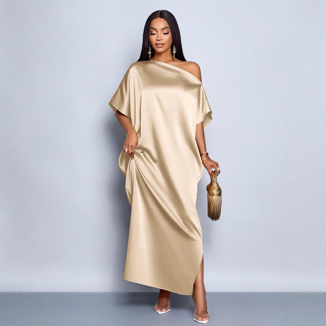 Damen Maxikleid mit asymmetrischem Schnitt und elegantem Fall Echo Archiv