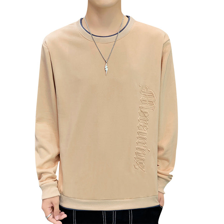 Herren Oversize-Sweatshirt mit Rippbündchen und geprägtem Seitenprint – Marzano