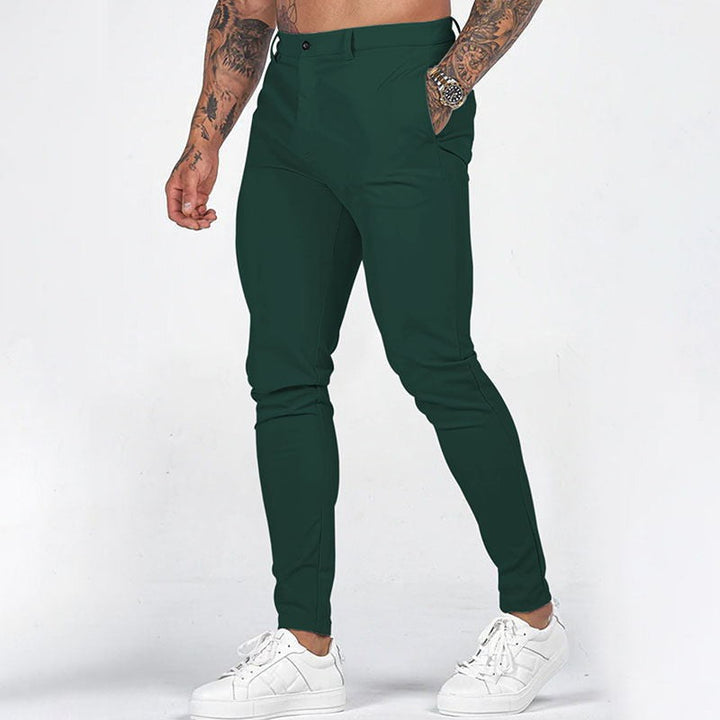 Herren Slim-Fit Chinohosen mit elastischem Bund und praktischen Taschen Echoarchiv