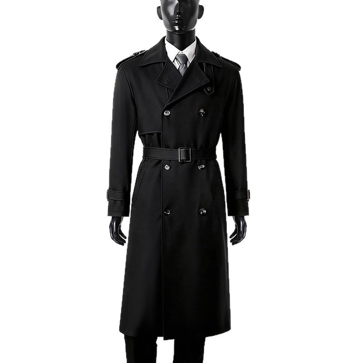 Herren Doppelreihiger Trenchcoat mit abnehmbarem Taillengürtel und Schulterklappen Echoarchiv