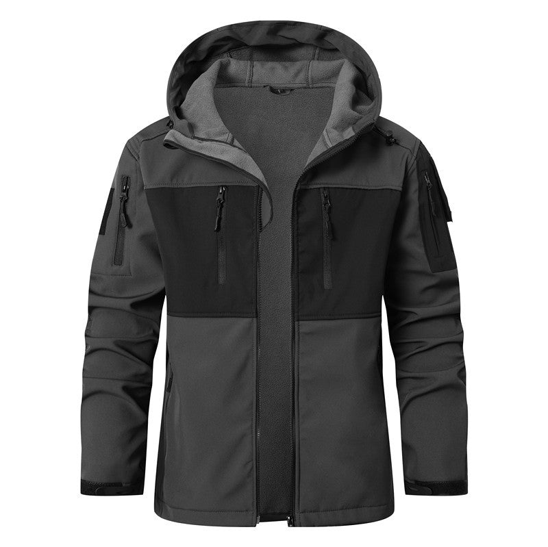 Herren funktionale Softshell-Jacke mit Fleece-Innenfutter und Kapuze Echoarchiv