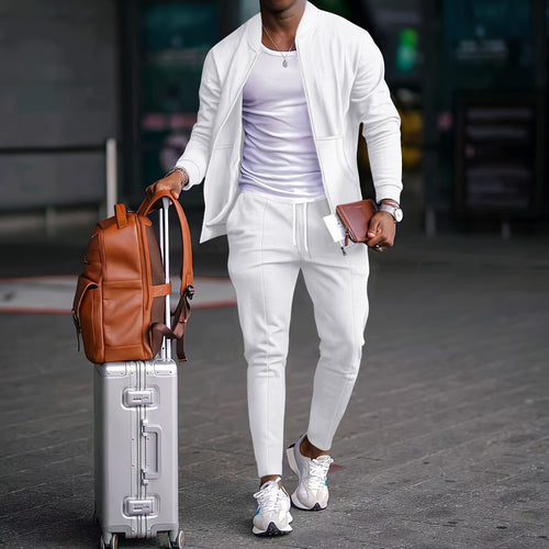 Herren sportliche Freizeitanzugjacke mit passender Hose Echoarchiv