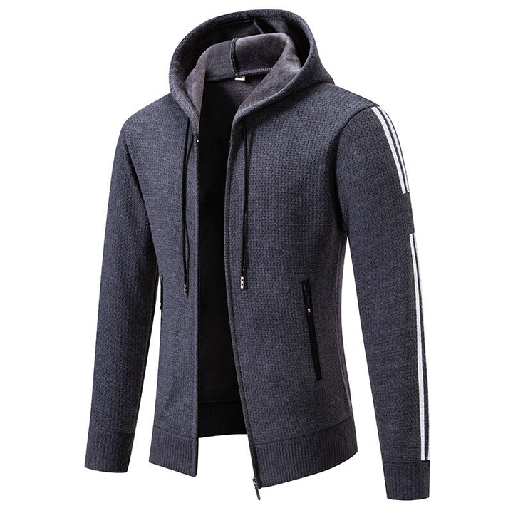 Herren Sportliche Kapuzenjacke mit innovativem Materialmix Echoarchiv