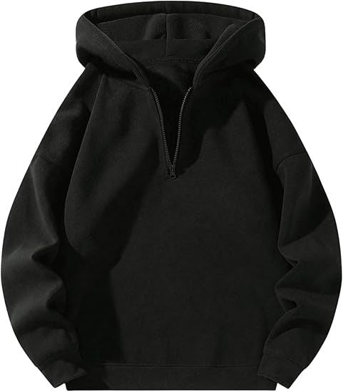Herren sportlicher Kapuzenpullover mit halbem Reißverschluss Echoarchiv
