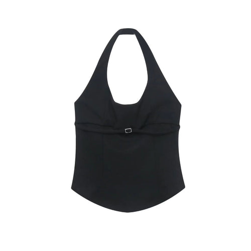 Damen elegantes Neckholder-Oberteil mit raffiniertem Knoten-Detail Echo Archiv
