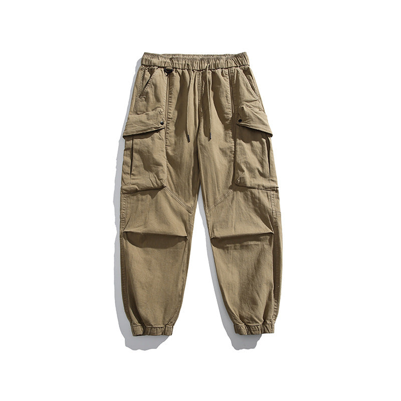 Herren Utility-Cargo-Hose mit elastischem Bund, Multifach-Taschen und Gummbündchen Echo Archiv