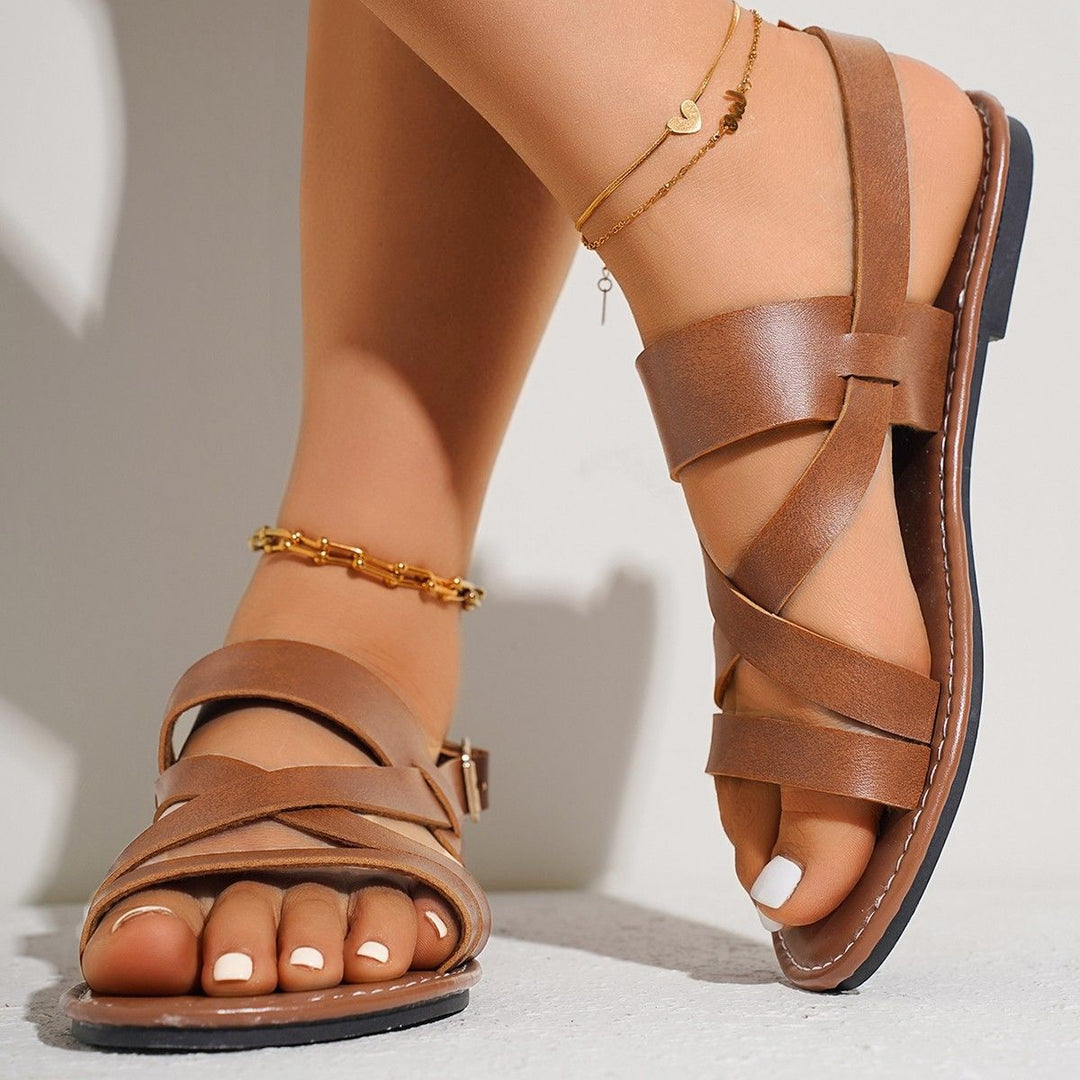 Damen Riemchen-Sandalen mit komfortablem Fußbett und eleganter Schnallenverzierung Echoarchiv