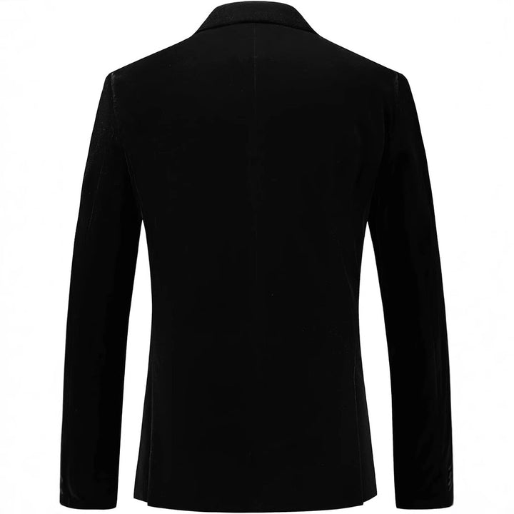 Herren eleganter Smokingblazer mit satinierter Revers und feiner Struktur Echoarchiv