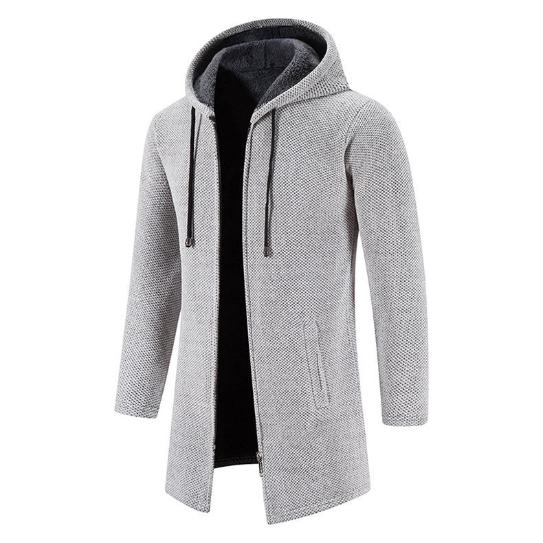 Herren modische Premium-Fleecejacke mit Kapuze und seitlichen Taschen Echoarchiv