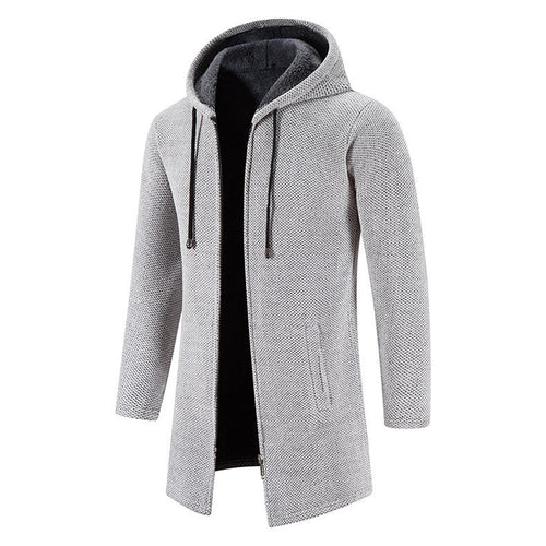 Herren modische Premium-Fleecejacke mit Kapuze und seitlichen Taschen Echoarchiv