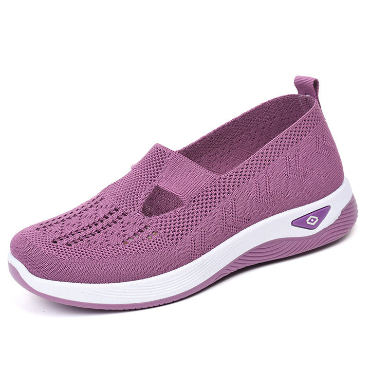 Damen nan leichte atmungsaktive Slip-On Sneaker mit elastischem Strickoberteil und orthopädischer Komfortsohle Echo Archiv