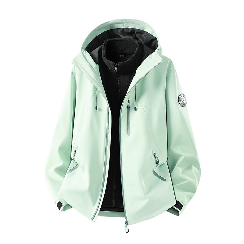 Herren dreiteilige Softshell-Outdoorjacke mit abnehmbarem Fleecefutter und Kapuze Echoarchiv