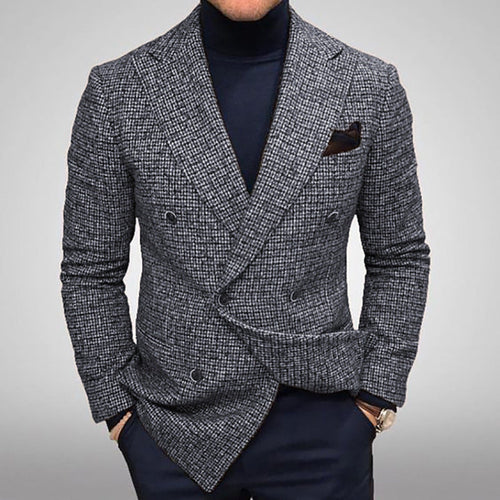 Herren stylischer doppelt-geknöpfter Blazer – Tianoro