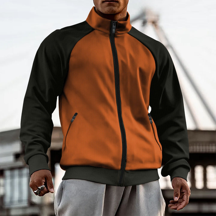 Herren sportliche Jacke mit hohem Kragen und Reißverschluss Echoarchiv