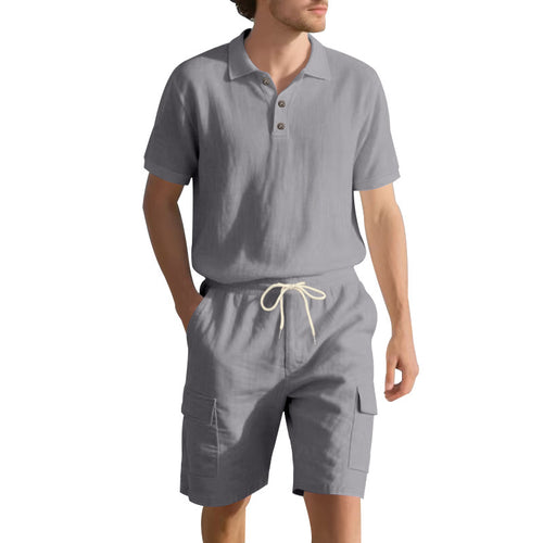Herren Polo- und Shorts-Set aus atmungsaktivem Material mit komfortablem Schnitt Echoarchiv