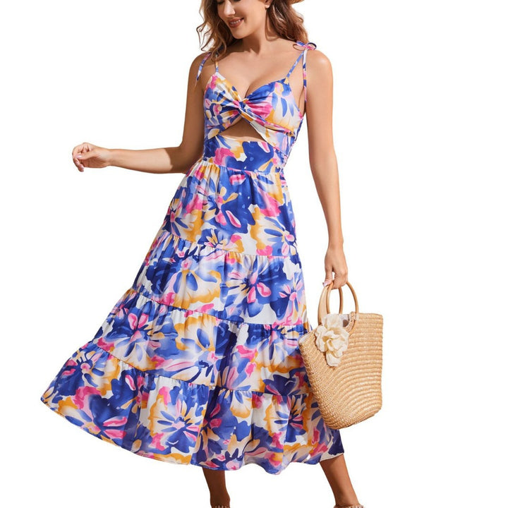 Damen Maxikleid mit Rüschen und verspieltem Schnitt Echo Archiv