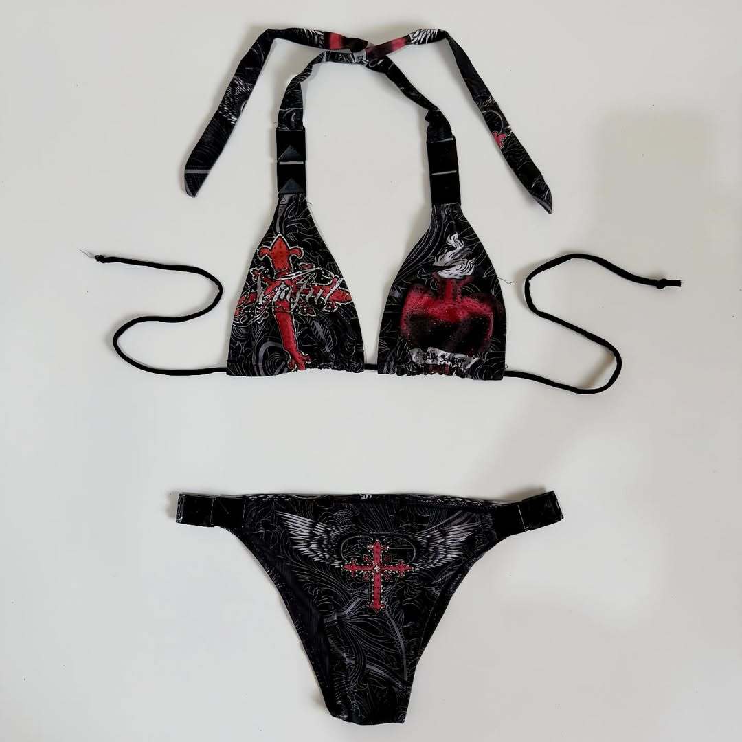 Damen Designer-Bikini mit kreativem Grafiken Echo Archiv
