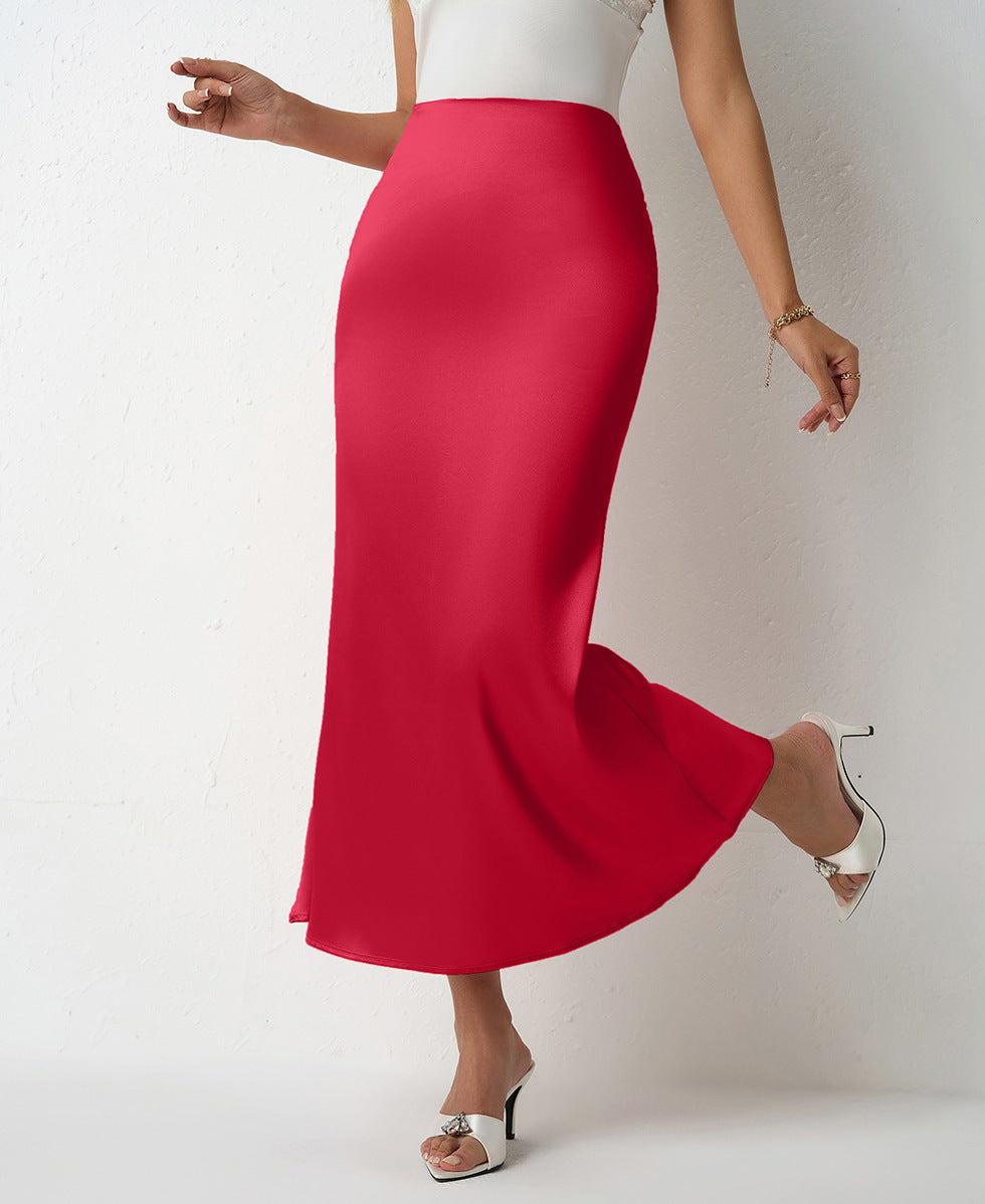 Damen Eleganter Maxirock mit fließendem Schnitt und hohem Bund Echo Archiv
