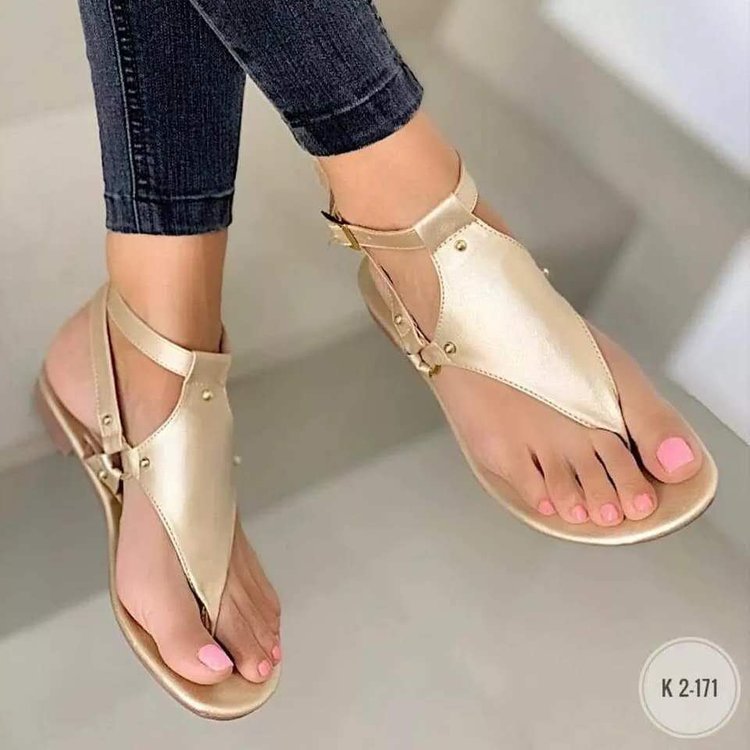 Damen T‑Riemen Sandalen mit Knöchelriemen, Veloursoptik und flacher Komfortsohle Echo Archiv